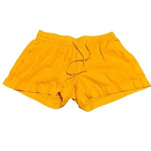 Old Navy Linen Blend Shorts Yellow S Squash